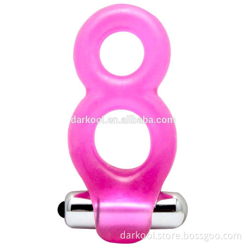 DC021/Strong Vibration Rubber Male Sex Product Vibrating Cock Rings Vibrator For Penis